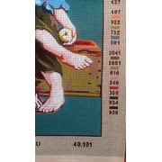 Boy and Dog Printed Canvas for Needlepoint Tapestry Gobelin Embroidery Gobelin L 40101