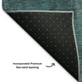 thumbnail image 5 of Addison Rugs Mayfield Premium Machine Washable Transitional Abstract Teal Rectangle Rug, 8' X 10' Machine Washable Transitional Abstract Teal Oversized Sherpa Throw Blanket, 5 of 6