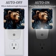 thumbnail image 2 of Bear LED Square Night Light - Small and Bright Square-shaped LED Night Light for Bedroom, Bathroom, and Hallway - Compact Plug-in Nightlight with Auto on/Off Sensor, 2 of 6