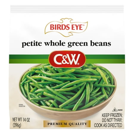 Birds Eye C&W Petite Whole Green Beans, Frozen Green Beans, 14 oz (Frozen)