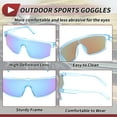 thumbnail image 5 of Unique Bargains 1 Pcs Motorcycle Riding Goggles PC Cycling Sunglasses Blue Lens Blue Frame, 5 of 6