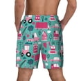 thumbnail image 4 of Balery Excavator Mens Swim Trunks Swim Shorts for Men Quick Dry Inseam Beach Shorts with Compression Liner Pocket-X-Large, 4 of 9