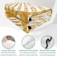 thumbnail image 4 of Quilts Twin Size, Orange Scallop Coastal Soft Comforter Bedding Set for Bed, Summer Beach Nautical Lightweight Quilted Bedspread with Pillow Cover(2 Pieces) for All Season, 68x86 Inch, 4 of 9