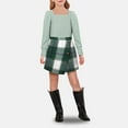 thumbnail image 4 of Zshosam Girls Winter Clothes Toddler Girls Outfit Embroidery Puff Long Sleeve Sweatshirt Tulle Skirt Set Winter Clothes Size 3T 4T,(Green 3-4 Years), 4 of 7