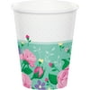Floral Fairy Sparkle 9 Oz. 3 1/4" Dia. X 3 3/4"H Paper Cups,Pack of 8,3 Packs