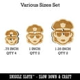 thumbnail image 2 of Occupation Police Officer Woman Icon Wood Buttons for Crochet Knitting Sewing DIY Craft - Various Sizes (8pcs), 2 of 7