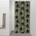thumbnail image 2 of Green Bigfoot Pattern Shower Curtain 36"x72" ,Bathroom Decorative Shower Curtains Set with 12 Hooks,Modern Waterproof Washable Shower Curtain, 2 of 6