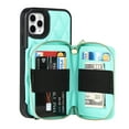 thumbnail image 3 of Allytech Crossbody Wallet Case for iPhone 11 Pro Max, Shockproof Hand Strap Zipper Closure Case with Card Slot Kickstand Detachable Wrist Strap for iPhone 11 Pro Max,Green, 3 of 6
