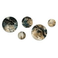 thumbnail image 2 of Designart "Marbled Dreamscape Blue and Beige II" Modern Geometric Metal Wall Art Set of 5 Piece, 2 of 5