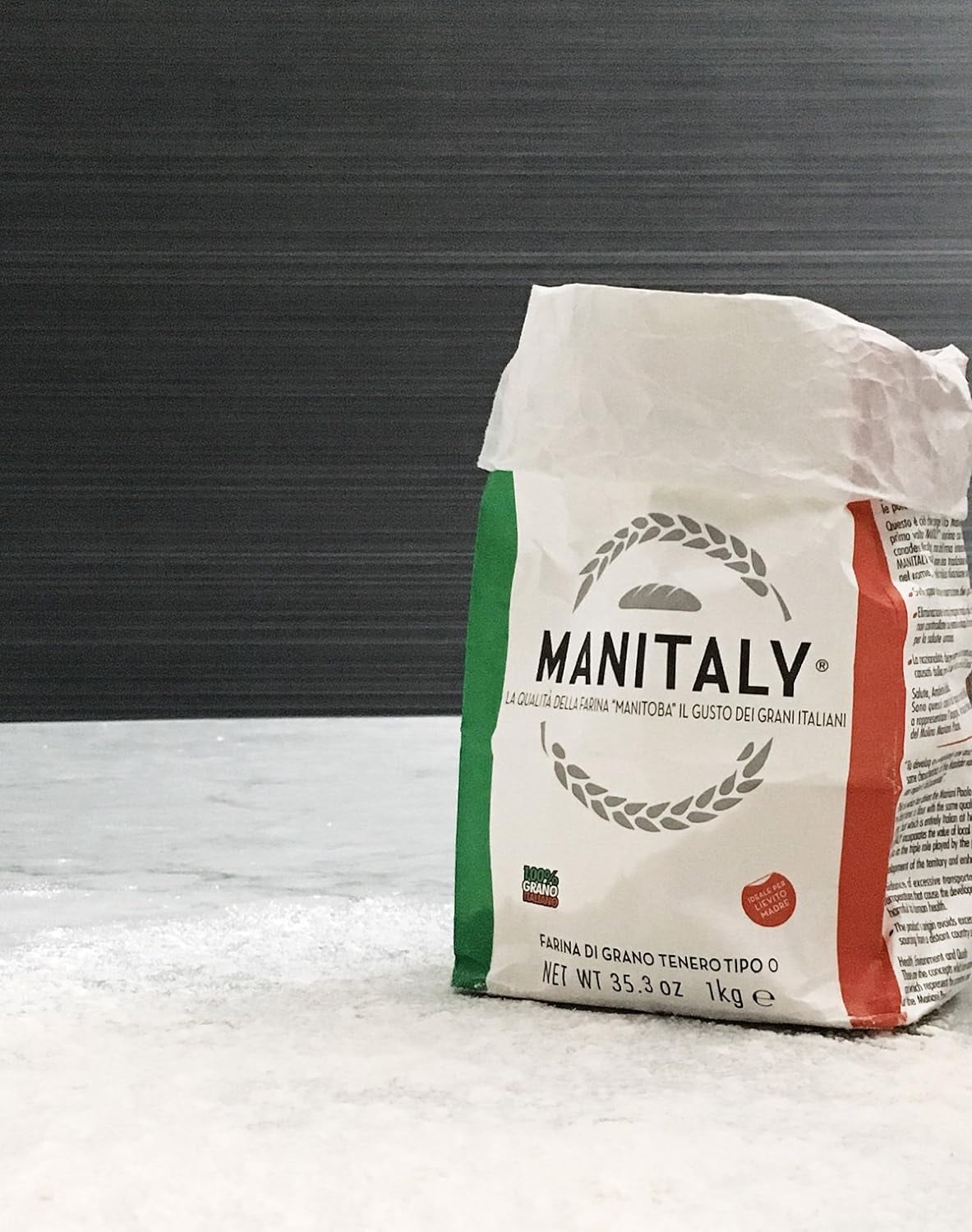 Manitaly Manitoba Type ?0? Flour Made with 100% Italian Wheat 2.2 Lbs (1 kg)