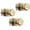 Satin Brass, variant on 3 Pack Black Interior Door Knobs for Bathroom & Bedroom, Pismo Doorknob Turn Lock with Square Rosette, Heavy Duty Privacy Door Knob with Lock