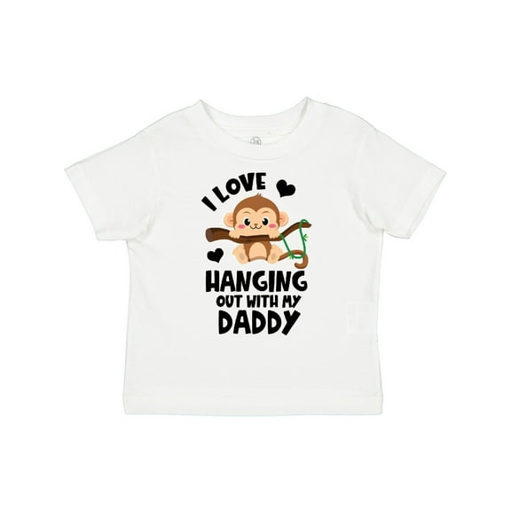 Inktastic Monkey I Love Hanging out with My Daddy Boys or Girls Toddler T-Shirt