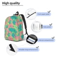 thumbnail image 5 of Balery Colorful Palm Leaves Vintage Canvas Backpack for Men and Women - Large Capacity, Durable Travel Laptop Bag for School, Work, Hiking, and Outdoor Activities, 5 of 7