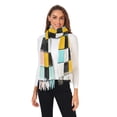 thumbnail image 2 of FORMRS Womens Scarf Winter Soft Long Big Warm Shawls Wrap Tassel Scarves, Yellow Checkered Pattern, 2 of 9