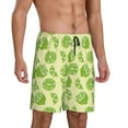 thumbnail image 2 of Pofeuu Various Lemons Print Men's Soft Woven Elastic Waistband Sleep Pajama Short-3X-Large, 2 of 6