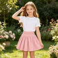 thumbnail image 5 of Jinhomg Girls' Tennis Skirt with Built-in Shorts Kids Pleated Athletic Skort Elastic Waist Ribbed Underneath for Girls 5-16 Years School Sports, 5 of 7