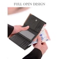 thumbnail image 4 of LAVA Men's Genuine Leather RFID Blocking Trifold Wallet Slim 9 Cards Holder with ID Window Black, 4 of 10