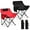 Red, Black, variant on 2 Pack Compact Camping Chairs Portable Folding for Outside with Carry Bag Lightweight Moon Chairs for Travel Picnic Hiking Beach Fishing, 600D Oxford, Supports 330lbs(Black)