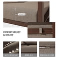 thumbnail image 4 of MBY Outdoor Aluminum Patio Furniture Set, 4-Seats Patio Conversation Sofa Set with 2 Swivel Rocking Chairs and 2 Coffee Tables, All Weather for Pool, Balcony, Garden-Brown, 4 of 8