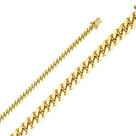 - 14K Yellow Gold Men Women's 5.9MM Miami Cuban Chain Box Clasp (26)
