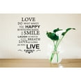 thumbnail image 3 of Live Laugh Love Happy Smile Inspirational Quote Vinyl Wall Decal - Removable & Durable Uplifting Home Decor for Living Room, Bedroom, Office - Positive Vibes Wall Art Sticker, 3 of 3