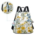 thumbnail image 5 of FORMRS Women's Travel Backpack Purse Anti-Theft Hidden Pockets Casual Shoulder Bag, Yellow Floral, 5 of 7