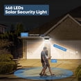 thumbnail image 4 of Claoner Solar Lights Outdoor Waterproof , 468 LED 3 Modes Split Solar Motion Sensor Light Outdoor, Dusk to Dawn Solar Flood Lights Outdoor for Yard,Patio,Garden,Garage, 4 of 8