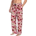 thumbnail image 6 of Naloa Rose Flowers Pajama Pants Men, PJ Bottoms, Sleep & Lounge Pants-Small, 6 of 6