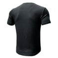 thumbnail image 5 of Defitshape Men's Short Sleeve Henley Shirt Ribbed Knit Summer Top Muscle Shirt Soft Stretch Fitted T Shirt Casual Fashion Cool 4 Button Slim Fit T-shirt Black X-Large, 5 of 5