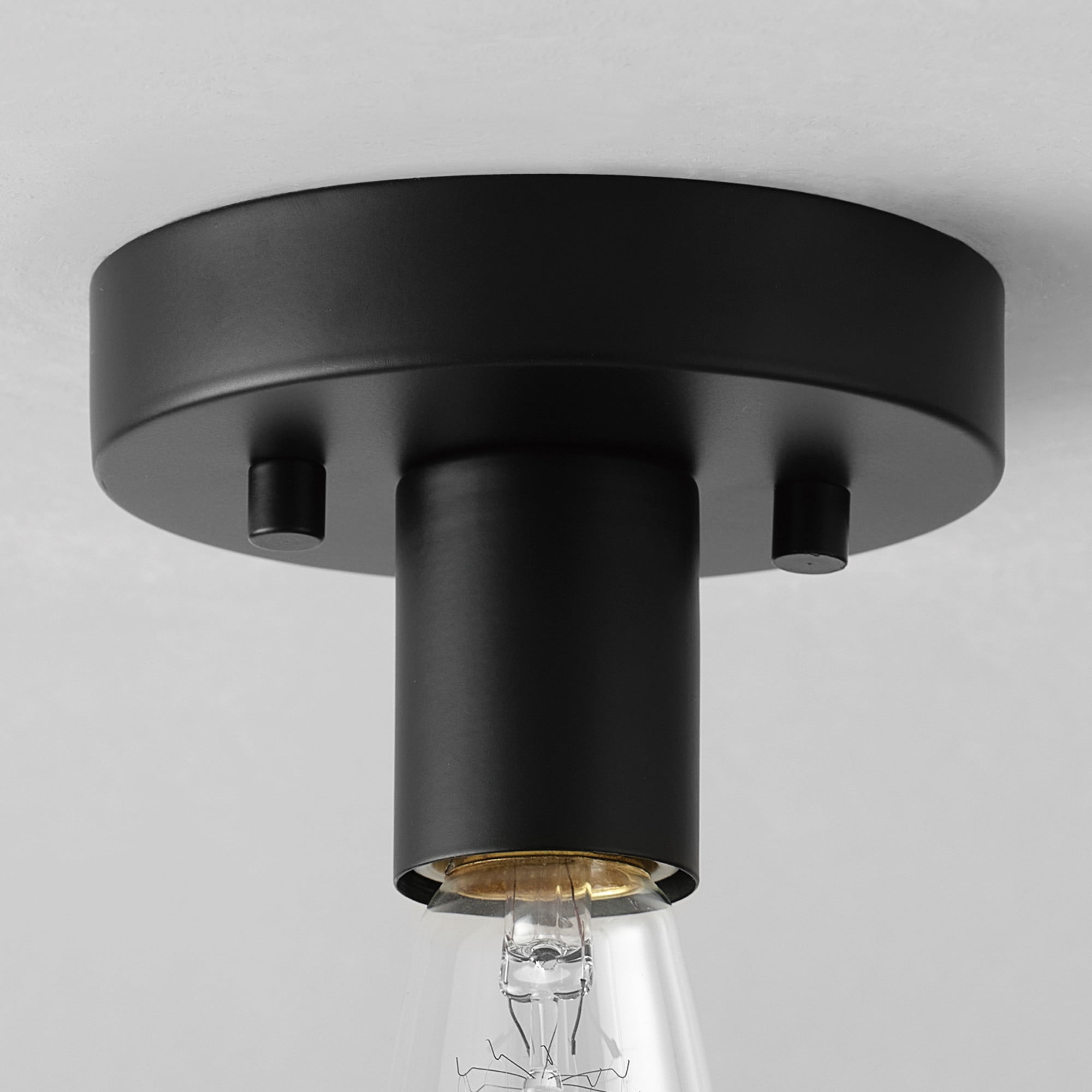 Better Homes & Gardens 1-Light Flush Mount,Matte Black,Bulb Not Included