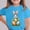 Blue, variant on Girls Easter Bunny T-Shirt Pink, Cute Bunny and Eggs Graphic Tee, Soft Stretch Short Sleeve Top for Kids to Kids 2-12 Years,Size 10-11T