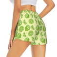 thumbnail image 2 of Uemuo Various Lemons Pattern Women's Athletic Shorts High Waisted Running Shorts with Liner Pockets Gym Elastic Workout Shorts-Medium, 2 of 9