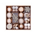 thumbnail image 2 of Eolstice Christmas Ball Ornaments Set, 62 Pcs Champagne Gold Shatterproof Baubles, Xmas Tree Decorations With Snowflake Leaf Cones, Holiday Party Decor, 2 of 7