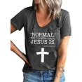 thumbnail image 1 of Easter Women's Cross And Letter Print Top, 1 of 2