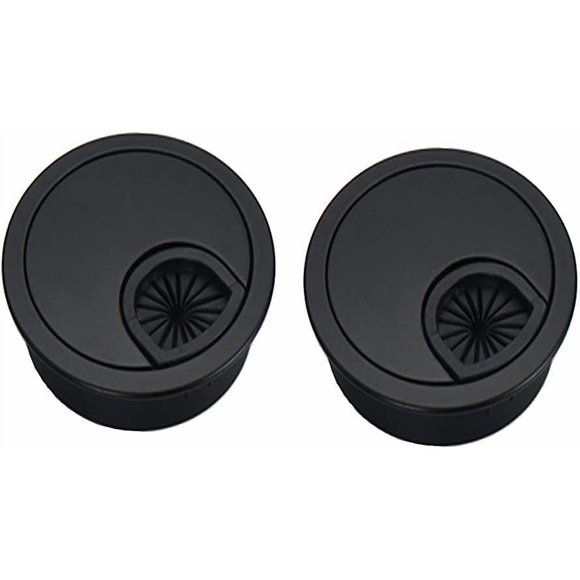 2-Pack Round Built-in Desk Cable Grommet Cable Pass DXGHC
