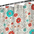 thumbnail image 3 of Pioneer Flower Floral Print Pattern Shower Curtain 72"x72", Bathroom Decorative Shower Curtain Set with 12 Hooks, Waterproof Washable, 3 of 6