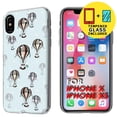thumbnail image 1 of Clear TPU Phone Case for Apple iPhone XS,X,Hot Air Balloons Dots,Temper Glass Included,Combo, 1 of 6