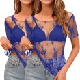 thumbnail image 2 of Sentmoon 2 Pcs Tuniques pour Femmes Col Rond Manches Courtes Hauts Confortables Décontractés Basiques Grande Taille Hauts d'Été pour Femmes 2025 Économies d'Été, 2 of 3