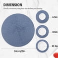 thumbnail image 4 of Xmushyra Round Placemats Set of 6, 15 inch Braided Table Mats, Heat Resistant Washable Place Mats for Dining Table, Kitchen and Outdoor Dining, Blue, 4 of 6