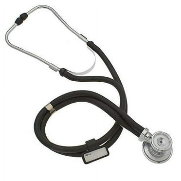 ASA Techmed Premium Stethoscopes Sprague Double Tube Adult and Pediatric Stethoscope - Ideal Gift for EMT, Nurse, Doctor, Medical Student, Paramedic and First Responders Includes Accessories (Black)