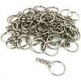 thumbnail image 1 of 50 Key Chain Craft Wallet Nickel Plated Findings 28mm New, 1 of 1