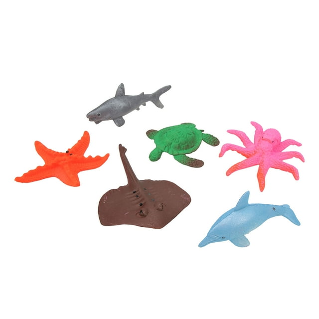 Water Expanding Sea Animals, Simulated Visually Larger Safe Touch Water Growing Toys Easy Squeeze Unique Shape 6PCS For Home