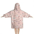 thumbnail image 2 of Ballerina Unicorn Princess Pattern Blanket Hoodies for Kids 6-13YR Oversize Wearable Blanket Hoodies for Boys Girls Teens, 2 of 7