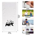 100 Cotton Towels White Black Bear Forest Animal Mountain Hand Towels