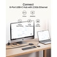 thumbnail image 2 of Hub USB-C Belkin Connect de 8 puertos, 100 W PD, 10 Gbps, Ethernet, 2 of 9