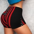 thumbnail image 4 of Balery Nautical American Flag Pantalones cortos de entrenamiento estampados para mujer, sin costuras, ajustados, para gimnasio, yoga, correr, deportes, ejercicio activo, fitness.-X-Large, 4 of 8