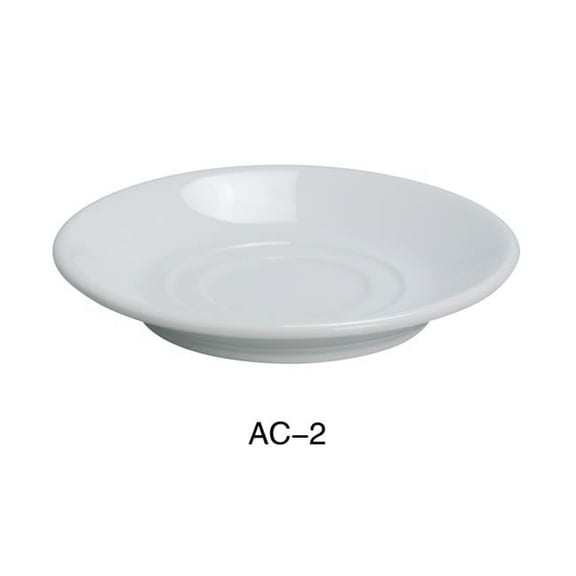 Yanco AC-2 5.625 in. ABCO Saucer - Porcelain, Super White - Pack of 36