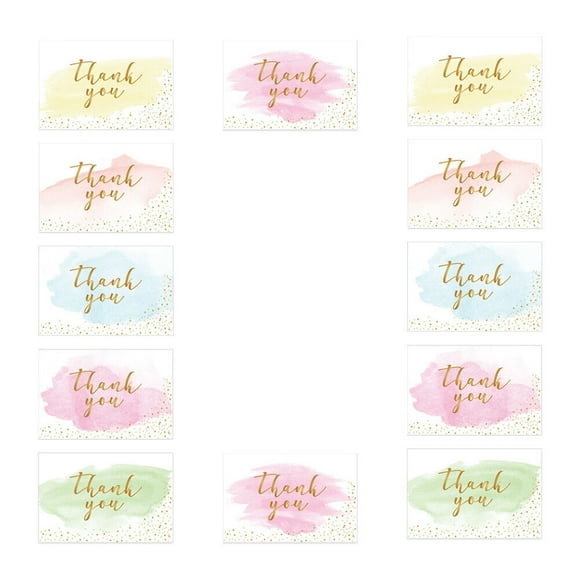 Mobutofu 12Pcs Thank You Card Style Greeting Cards for Teachers and Family Members on Thanksgiving Day