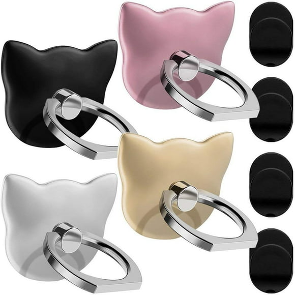 Cell Phone Ring Stands Mount, 4 Pack Universal Finger Grip Holders Compatible With iPhone 8 7 Plus 6 6S 5 5C 5S Ipad, Samsung Galaxy S8 S7 Edge, Smartphone,Tablet