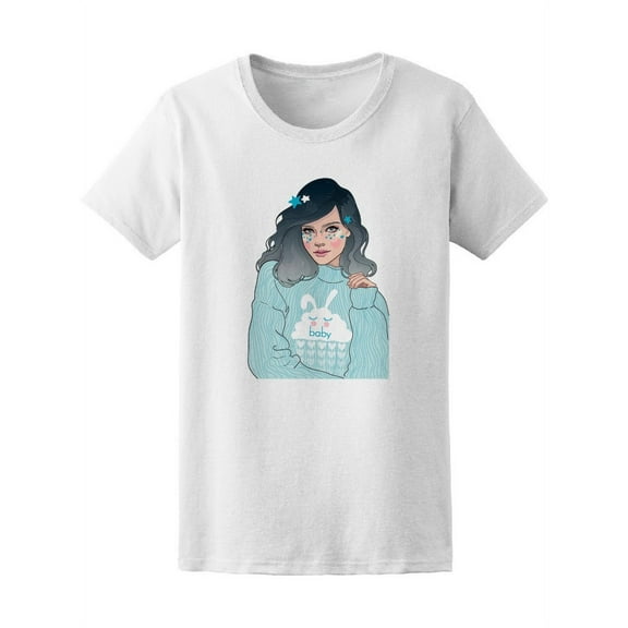 Cute Bedtime Lady Women's Tee - Image by Shutterstock